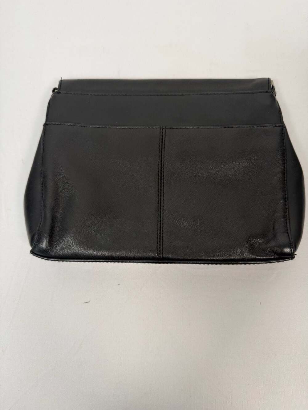 Worthington Black Leather Flap Clutch Purse - Picture 2 of 7